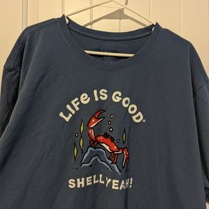 Life is Good| NWOT Blue Tshirt
